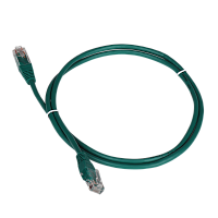 TWT-45-45-1.5-GN Патч-корд UTP кат.5e, с заливными колпачками, 1.5 м, зеленый