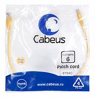 Патч-корды Cabeus PC-UTP-RJ45-Cat.6-0.5m-YL