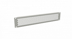 Hyperline BPD-2-RAL7035 Фальш-панель перфорированная на 2U, цвет серый (RAL 7035)