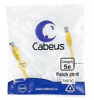 Патч-корды Cabeus PC-UTP-RJ45-Cat.5e-0.3m-YL