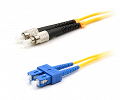 LANMASTER LAN-2SC-2FC/SU-5.0 Патч-корд оптический, LSZH, дуплексный, SC/UPC-FC/UPC, SM OS2, 5.0 м
