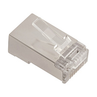 LANMASTER LAN-EZ45-8P8C/S5E-100 Коннектор RJ45 тип EZ, 8P8C, STP, Cat.5e, универсальный, со вставкой