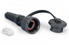 Hyperline PLUG-IE-8P8C-PV-C6 Промышленный разъем RJ-45 (8P8C) под витую пару, IP67, категория 6, с з