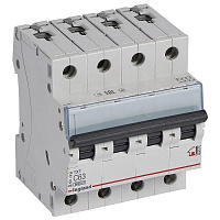 LEGRAND 404076 Авт.выкл.TX3 C63A 4П 6000