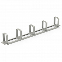 DANNMAN CO-1U-MR-RAL7035 Горизонтальный кабельный организатор (металлические кольца), 1U, серый