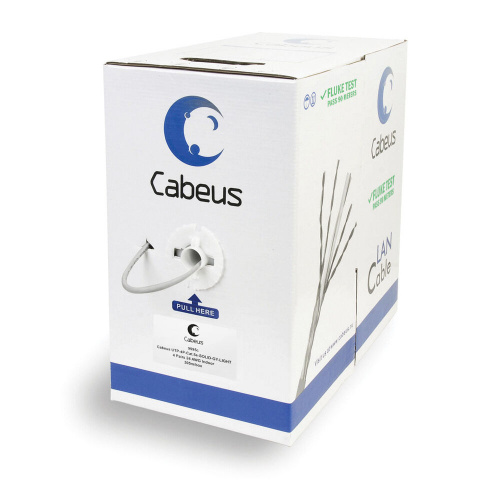 Кабель витая пара Cabeus UTP-4P-Cat.5e-SOLID-GY-LIGHT