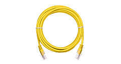 NETLAN EC-PC4UD55B-BC-PVC-015-YL-10 Коммутационный шнур U/UTP 4 пары, Кат.5е PVC нг(B), желтый, 1,5м