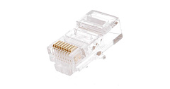 NETLAN EC-UP8P8C-6-003-TR-500 Коннектор RJ45/8P8C под витую пару, Кат.6 (Класс E), 250МГц, покрытие