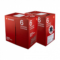 REXANT 01-0047 Кабель витая пара U/UTP, CAT 6, PVC, 23AWG, INDOOR, SOLID, синий, 305 м