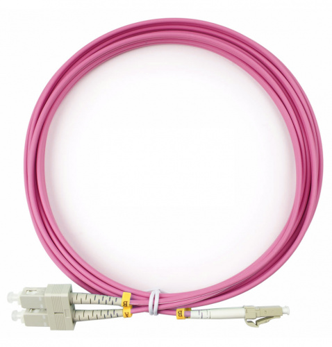 Патч-корды оптические Cabeus FOP-50-OM4-LC-SC-3m