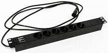 Блоки силовых розеток Hyperline SHE19-6SH-2.5IEC