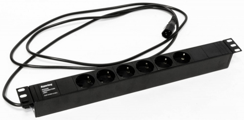 Блоки силовых розеток Hyperline SHE19-6SH-2.5IEC