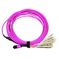 LANMASTER LAN-12M-12LC/OM4-3.0 Сборка кабельная MPO-12LC, 12 волокон OM4, низкие потери, LSZH, 3 м
