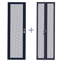 TWT TWT-CBB-DR42-8x-S-P1 Комплект дверей 42U, 800 мм, черный, передняя - перфорированная, задняя - р