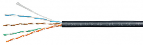 Кабель витая пара Cabeus UTP-4P-Cat.5e-SOLID-OUT-PE-UV