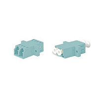 Hyperline FA-P11Z-DLC/DLC-N/WH-AQ Оптический проходной адаптер LC-LC, MM (OM3), duplex