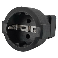 LANMASTER LAN-PPS/20-BK Адаптер переходной, розетка Schuko - вилка C20, 220В, 16А, черный