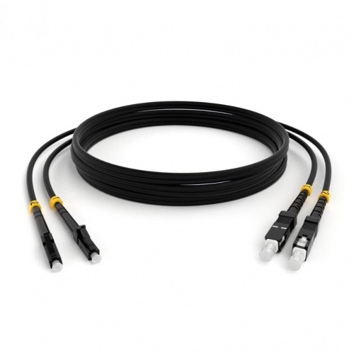 Патч-корды оптические Hyperline FC-D2-50-LC/PR-SC/PR-H-20M-LSZH-BK