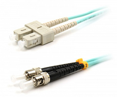 Hyperline FC-D2-503-SC/PR-ST/PR-H-1M-LSZH-AQ Патч-корд волоконно-оптический (шнур) MM 50/125(OM3)