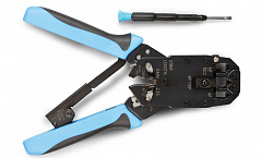 Hyperline HT-2008AR Инструмент обжимной для RJ-45, RJ-12, RJ-11 (8P8C, 6P6C, 4P4C), профессиональный