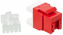 Модули Keystone Jack LANMASTER LAN-OK45U5E/180P-RD