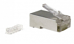 Hyperline PLUG-8P8C-UV-C6-SH-100 Разъем RJ-45(8P8C) под витую пару, категория 6 (50 µ