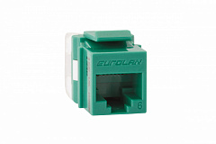 Eurolan 16B-U6-03GR Розеточный модуль Keystone категории 6, UTP, 1xRJ45, T568A/B, зеленый