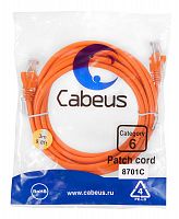 Патч-корды Cabeus PC-UTP-RJ45-Cat.6-3m-OR