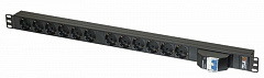 TLK TLK-PSC12-MD-01-BK Блок электрических розеток, вертикальный, 12 гнезд 
