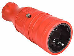 IEK OM-KR20-16-20-P1-00-K04 OMEGA Розетка переносная РБп14-1-0м IP20 красная