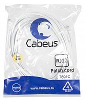 Патч-корды Cabeus PC-TEL-RJ12-5m