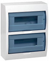 IEK MKP12-N-24-40-10 Щит распределительный навесной ЩРн-П-24 IP41 пластиковый белый прозрачная дверь