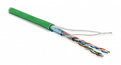 Hyperline FUTP4-C5E-P26-IN-LSZH-GN-100 (100 м) Кабель витая пара, экранированная F/UTP, категория 5e