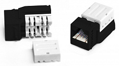 Hyperline KJNE-8P8C-C5e-90-BK Вставка Keystone Jack RJ-45(8P8C), категория 5e, 110 IDC, заделка с по
