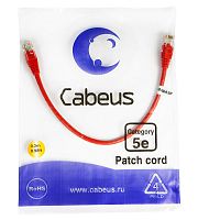 Патч-корды Cabeus PC-UTP-RJ45-Cat.5e-0.3m-RD