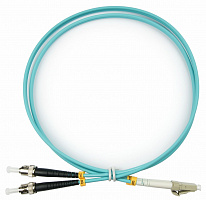Cabeus FOP-50-LC-ST-1,5m Шнур оптический duplex LC-ST 50/125 mm OM3 1,5м LSZH