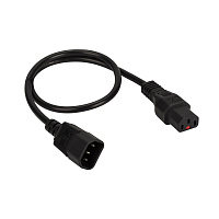 LANMASTER LAN-PP13L/14-3.0-BK Шнур питания с блокировкой C13-C14, 3х0.75, 220В, 10А, черный, 3 метра