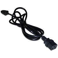 LANMASTER LAN-PP19/20-2.0-BK Шнур питания C19-C20, 3х1.5, 220В, 16А, черный, 2 метра