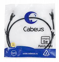 Патч-корды Cabeus PC-UTP-RJ45-Cat.5e-1m-BK