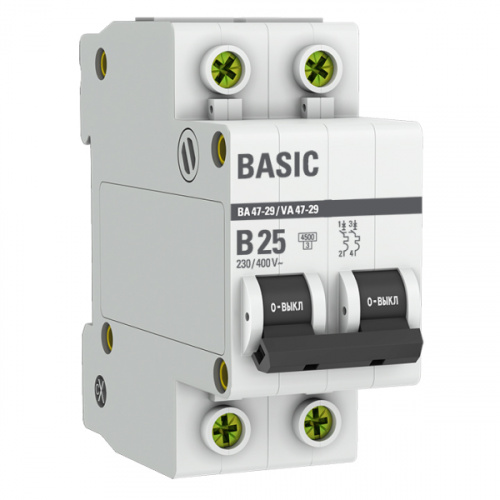 Автоматические выключатели EKF mcb4729-2-25-B