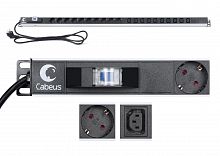 Блоки силовых розеток Cabeus PDU-16-10S-10C13-B
