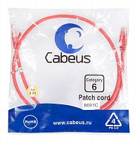 Патч-корды Cabeus PC-UTP-RJ45-Cat.6-1m-RD