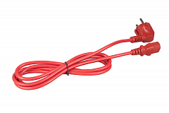 Cabeus PC-186-VDE-1.8M-RD Кабель питания компьютера (Schuko+C13) (3x0.75), красный, 1.8м