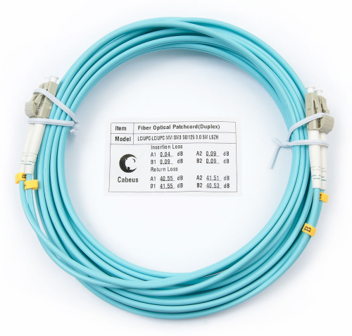 Патч-корды оптические Cabeus FOP-50-LC-LC-5m