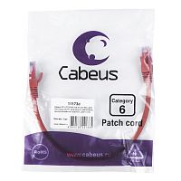 Патч-корды Cabeus PC-UTP-RJ45-Cat.6-0.3m-RD-LSZH