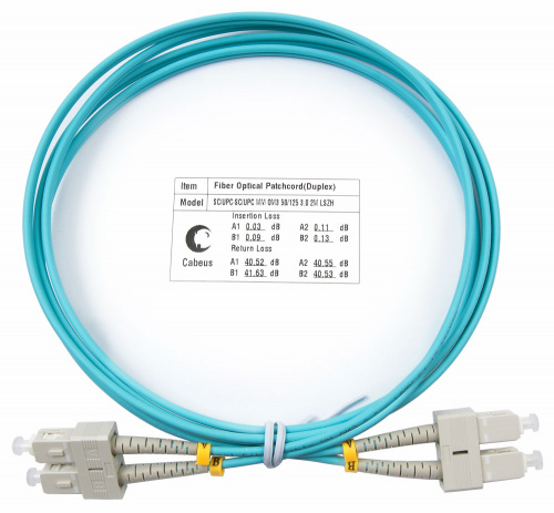 Патч-корды оптические Cabeus FOP-50-SC-SC-2m