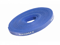 NIKOMAX NMC-CTV05M-15-RL-BL Стяжка-липучка нарезаемая, в рулоне 5м, ширина 15мм, синяя