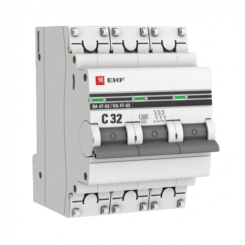Автоматические выключатели EKF mcb4763-3-32C-pro