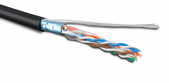 Hyperline FUTP4-C5E-S24-OUT-LSZH-BK-500 (500 м) Кабель витая пара F/UTP, категория 5e, 4 пары