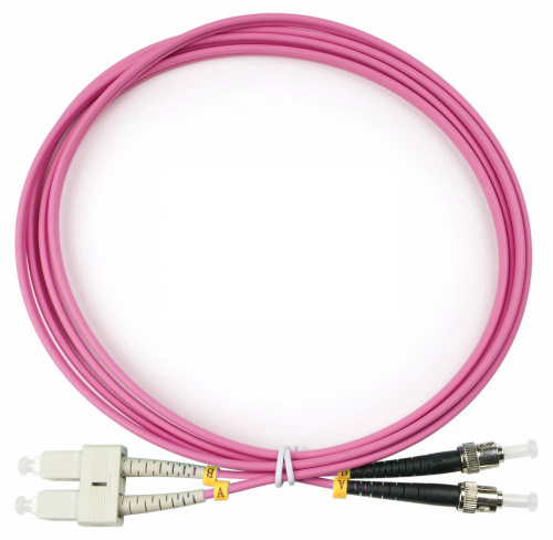 Патч-корды оптические Cabeus FOP-50-OM4-SC-ST-2m